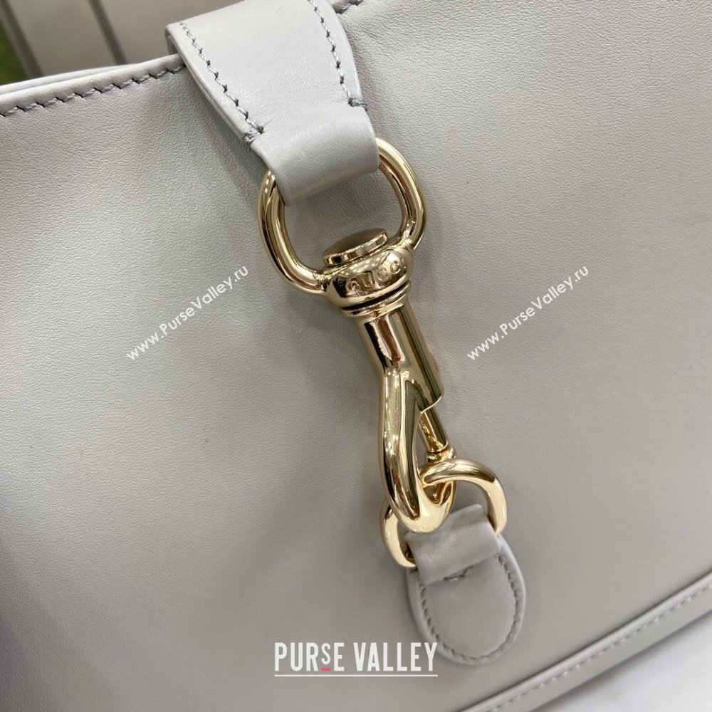 Gucci Jackie Small Shoulder Bag in Smooth Leather 782849 Grey 2024 (XLU-24041121)