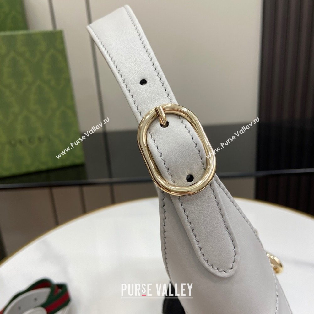 Gucci Jackie Small Shoulder Bag in Smooth Leather 782849 Grey 2024 (XLU-24041121)