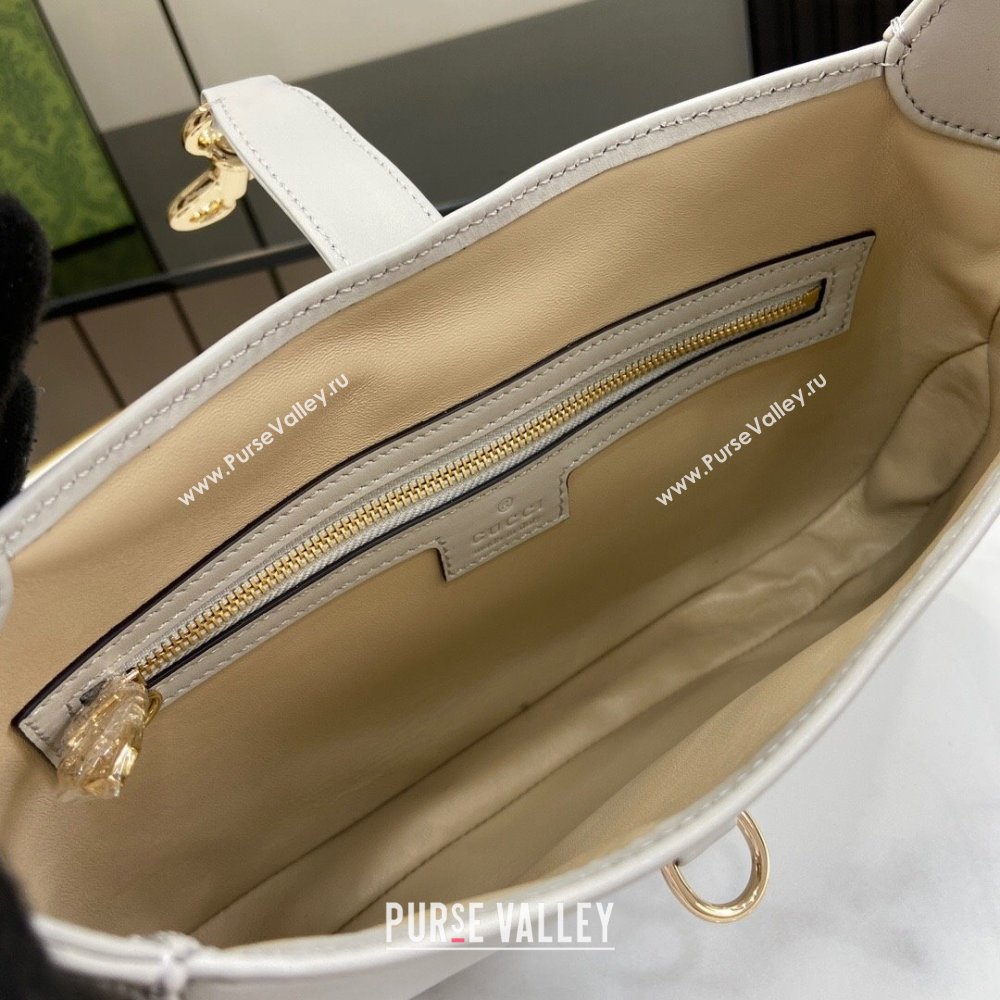 Gucci Jackie Small Shoulder Bag in Smooth Leather 782849 Grey 2024 (XLU-24041121)