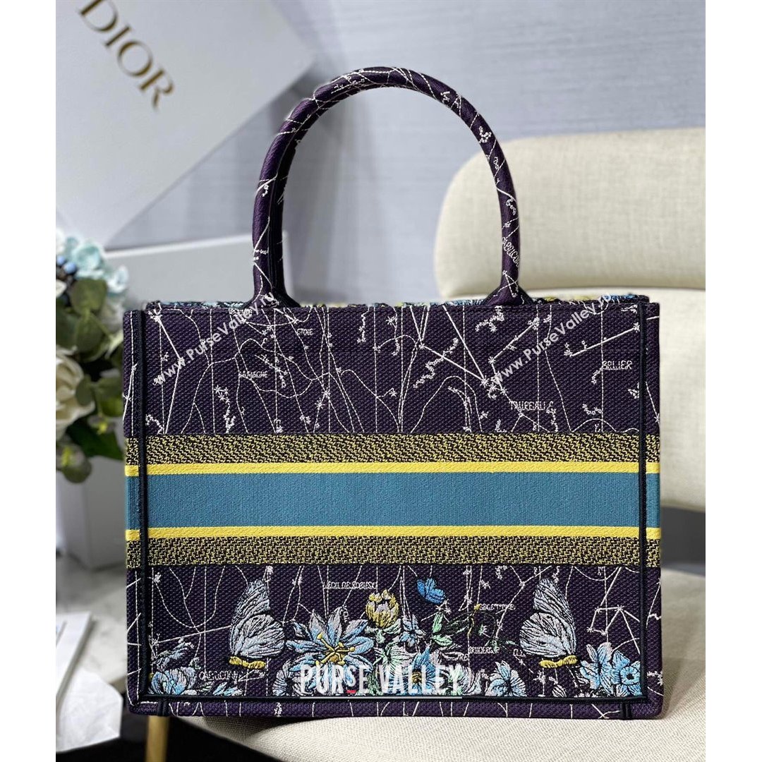 Dior Small Book Tote Bag in Blue Constellation Embroidery 2021 (XXG-21090708)