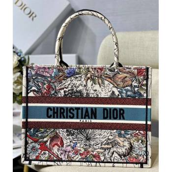 Dior Small Book Tote Bag in Latte Multicolor Constellation Embroidery 2021 (XXG-21090710)