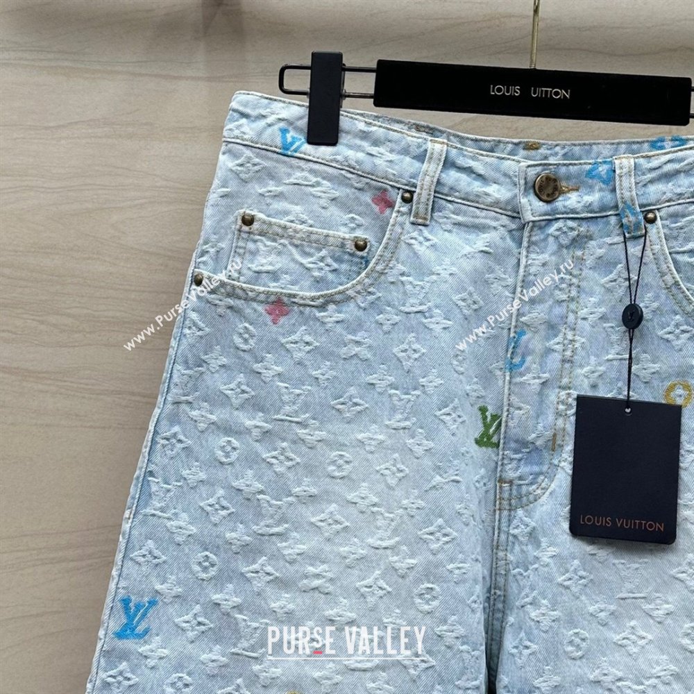 Louis Vuitton Monogram Denim Shorts LV6616 Blue 2024 (Q-24060616)