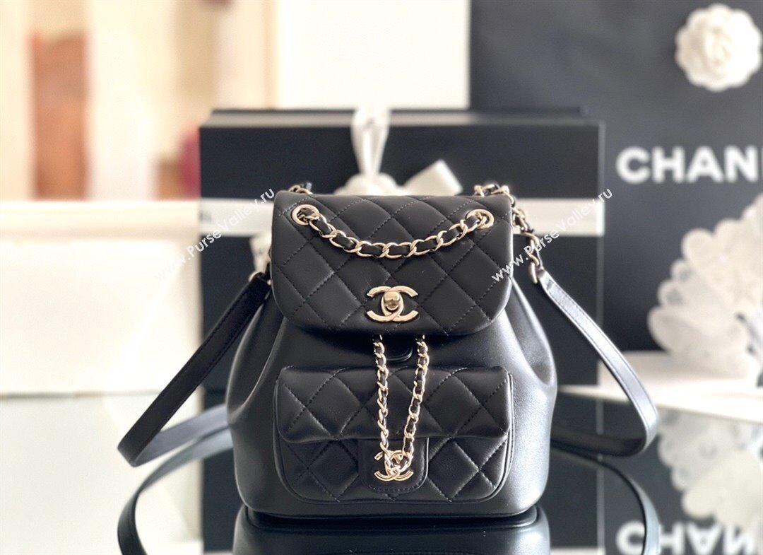 Chanel Calfskin Small Backpack AS2908 Black 2024 Original Quality (MHE-24041604)