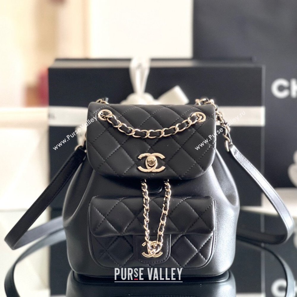 Chanel Calfskin Small Backpack AS2908 Black 2024 Original Quality (MHE-24041604)