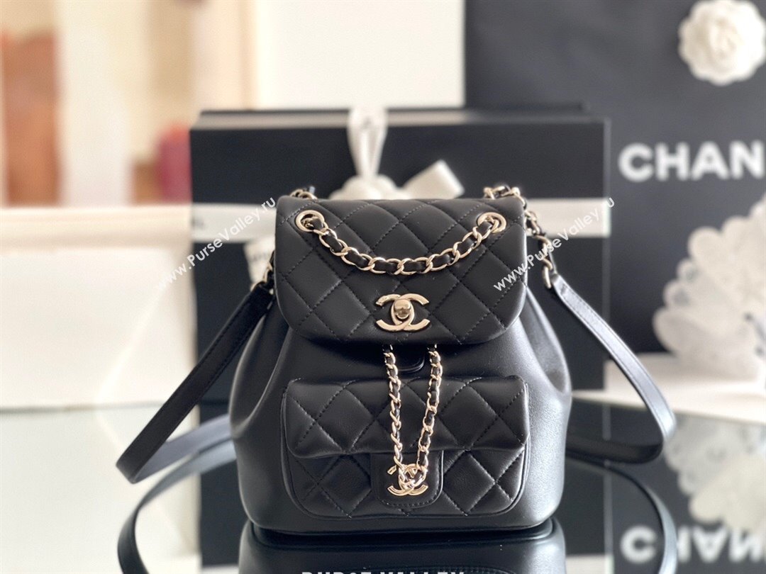 Chanel Calfskin Small Backpack AS2908 Black 2024 Original Quality (MHE-24041604)