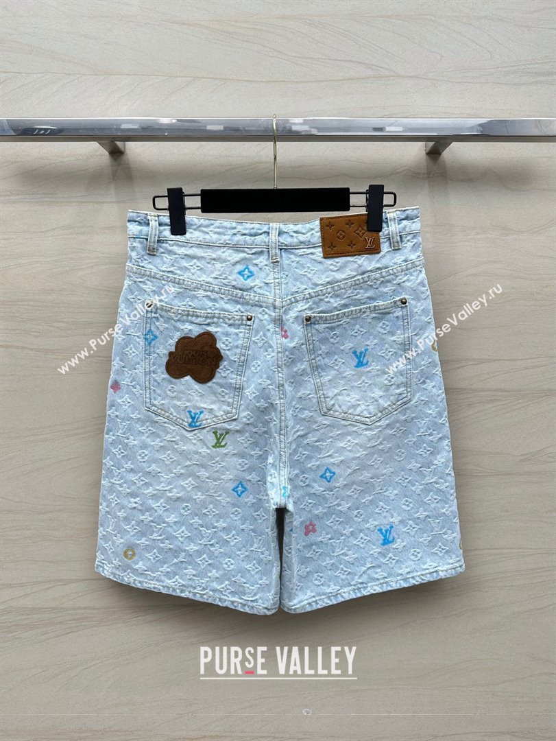 Louis Vuitton Monogram Denim Shorts LV6616 Blue 2024 (Q-24060616)