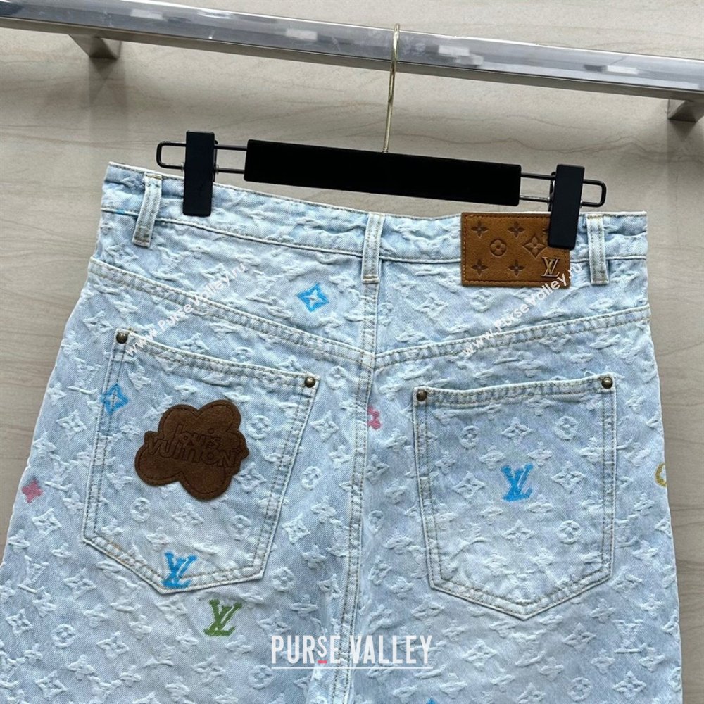 Louis Vuitton Monogram Denim Shorts LV6616 Blue 2024 (Q-24060616)