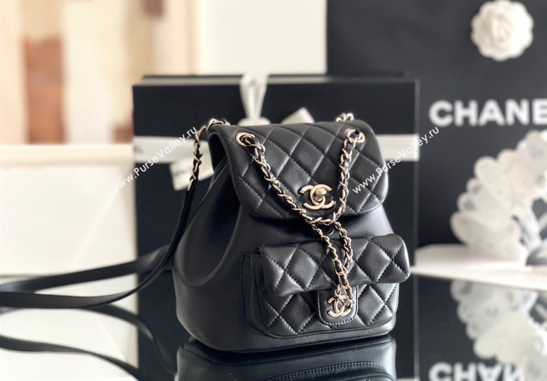 Chanel Calfskin Small Backpack AS2908 Black 2024 Original Quality (MHE-24041604)