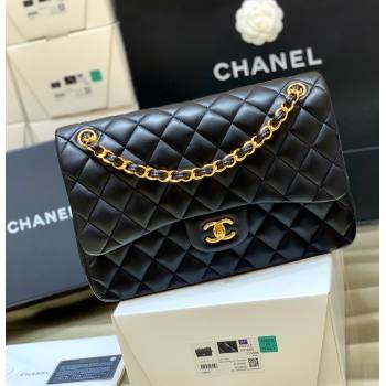 Chanel Original Lambskin Classic Large Flap Bag A58600 Black/Gold 2025 Top Quality (SHUNY-25011103)