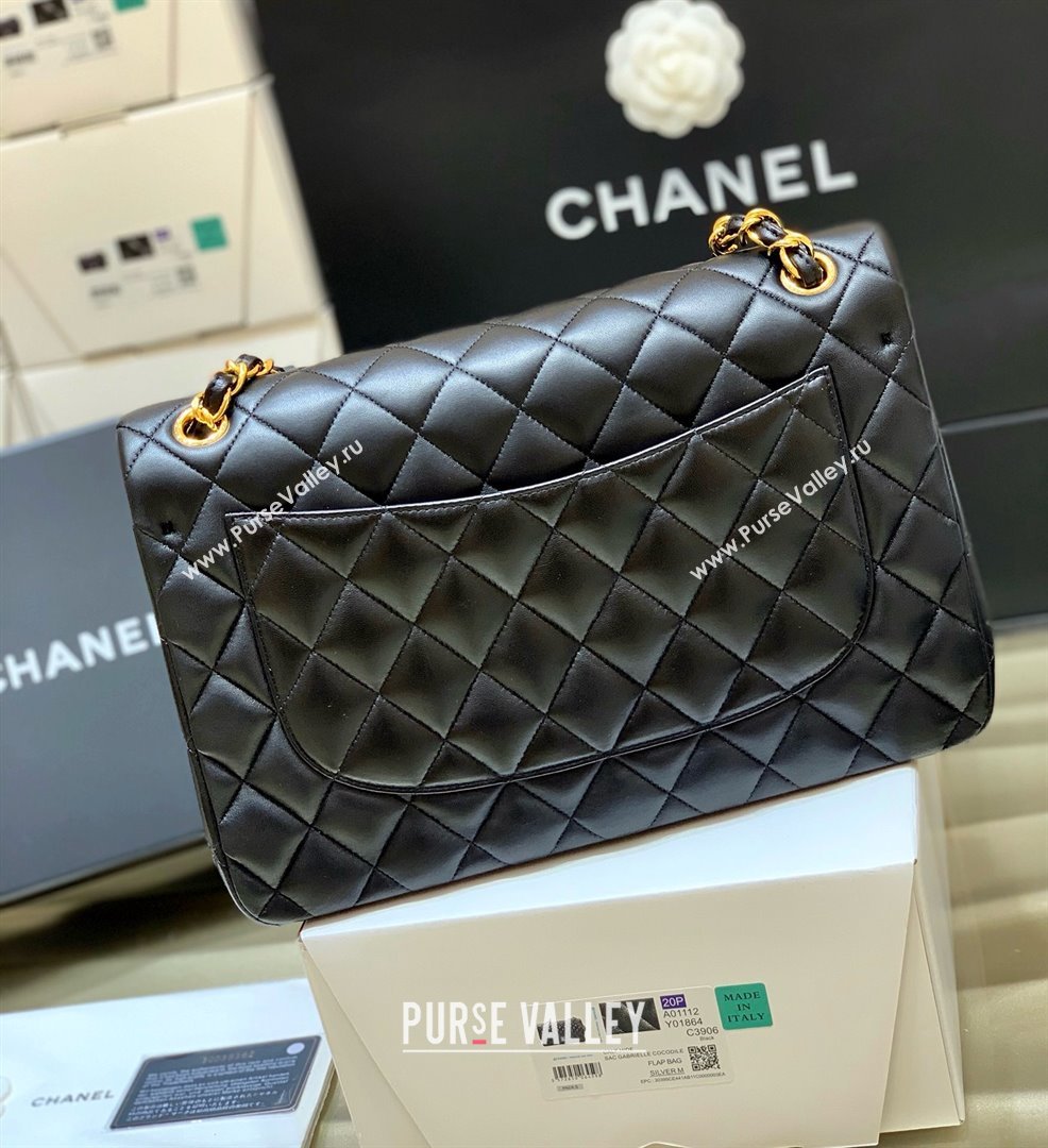 Chanel Original Lambskin Classic Large Flap Bag A58600 Black/Gold 2025 Top Quality (SHUNY-25011103)