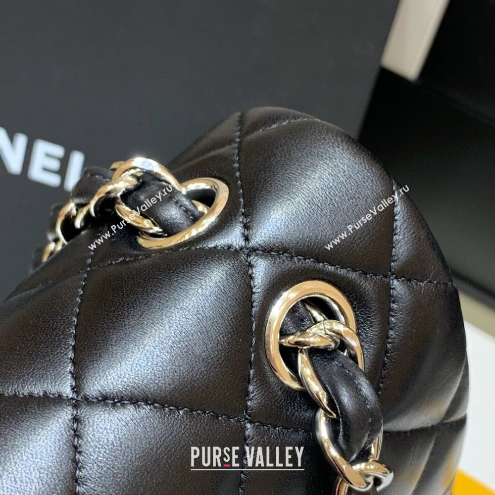 Chanel Original Lambskin Classic Large Flap Bag A58600 Black/Silver 2025 Top Quality (SHUNY-25011102)