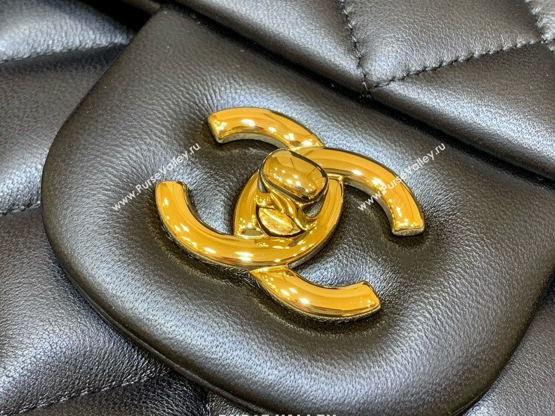 Chanel Original Lambskin Classic Large Flap Bag A58600 Black/Gold 2025 Top Quality (SHUNY-25011103)