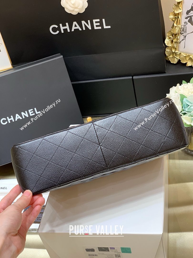 Chanel Classic Large Flap Bag in Original Grained Calfskin Leather A58600 Black/Gold 2025 Top Quality (SHUNY-25011105)