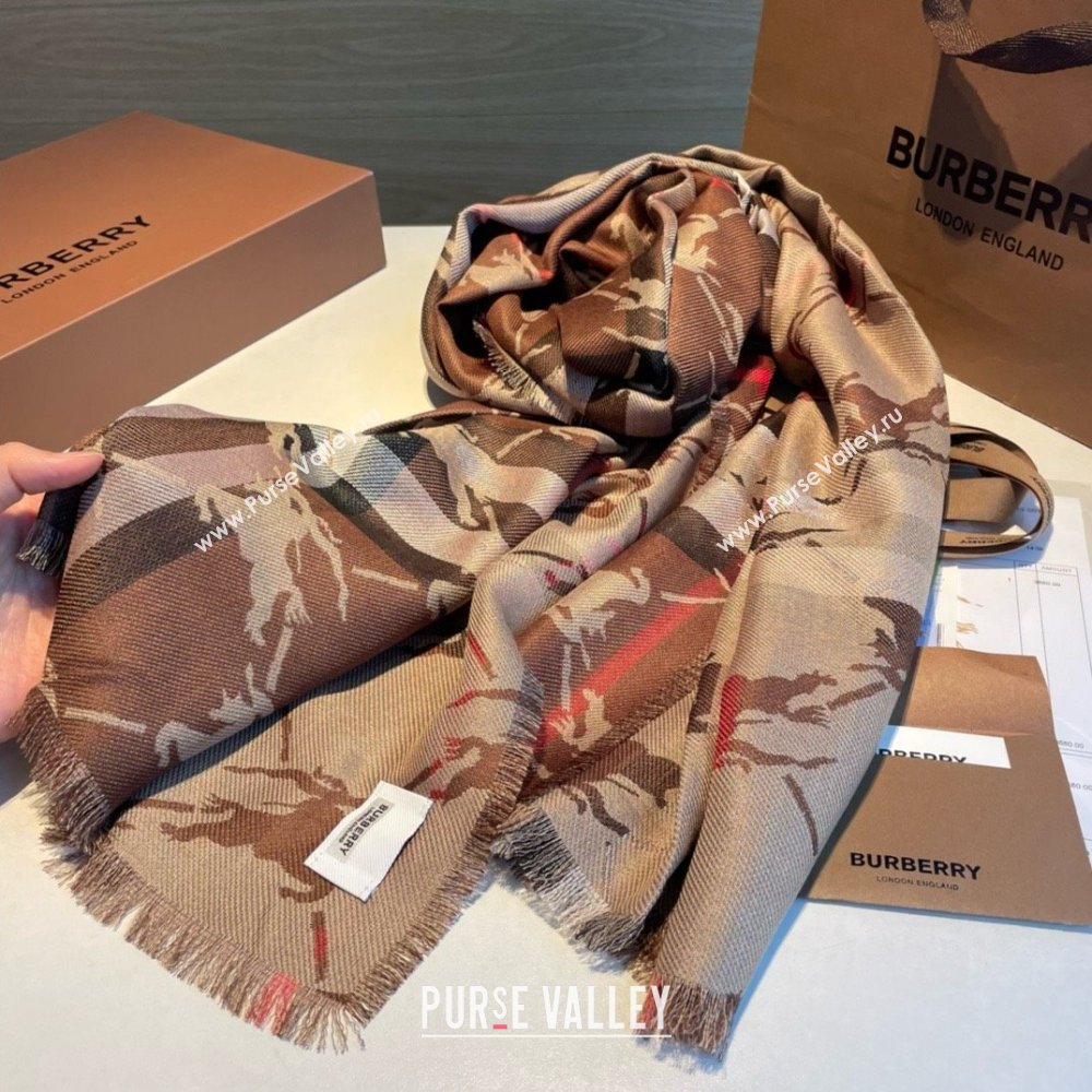 Burberry Cashmere Scarf 220x70cm B011602 Brown 2025 Top Quality (WTZ-25011602)