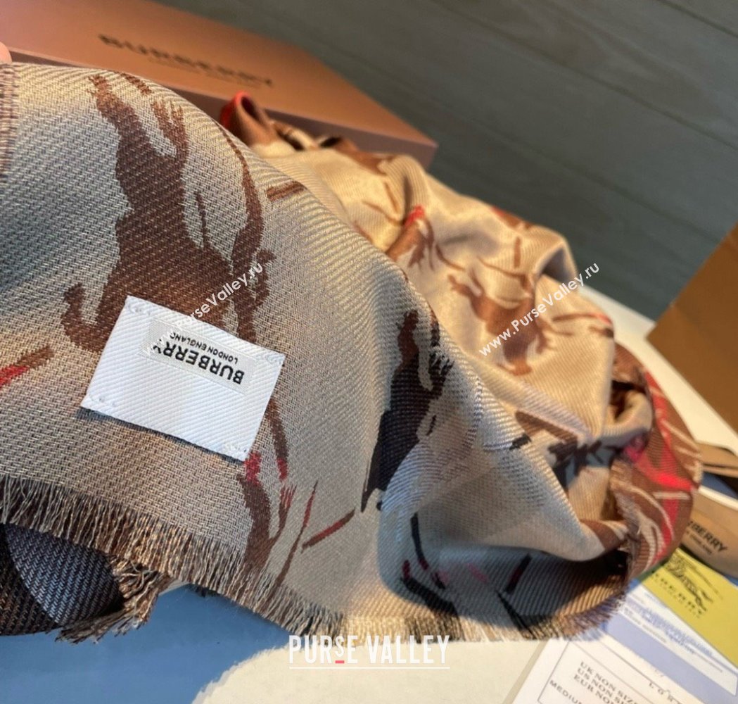 Burberry Cashmere Scarf 220x70cm B011602 Brown 2025 Top Quality (WTZ-25011602)