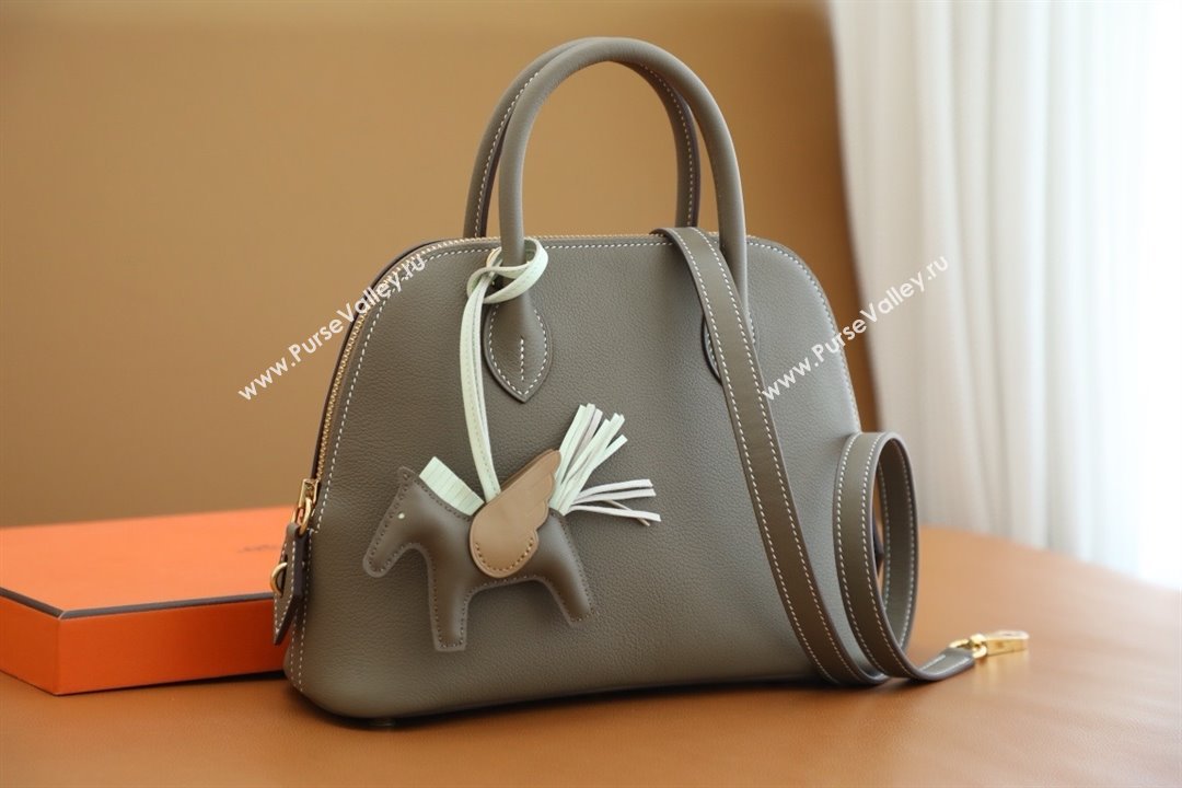 Hermes Bolide 25 Bag in Origianl Evercolor Leather Etoupe/Gold 2025(Full Handmade) (AYA-24012111)