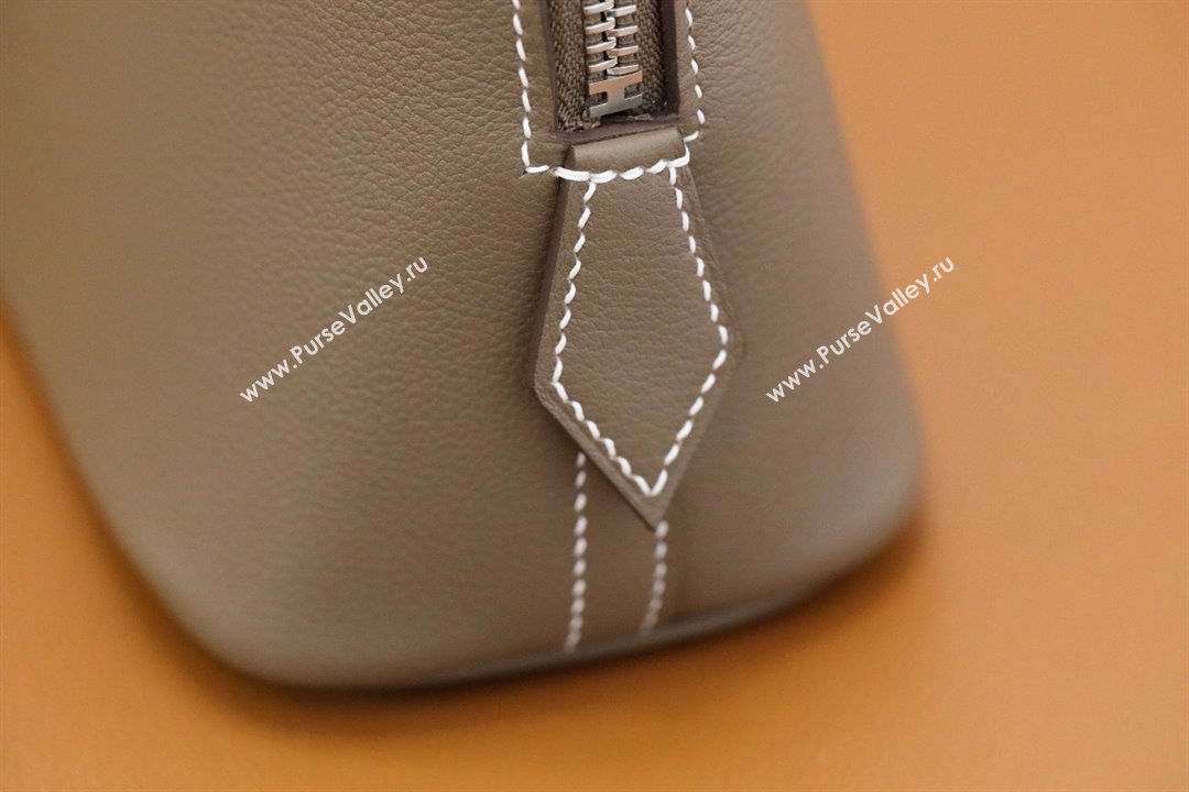 Hermes Bolide 1923-25 Bag in Origianl Evercolor Leather Etoupe/Silver 2025(Full Handmade) (AYA-25012112)