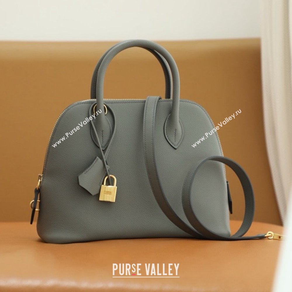 Hermes Bolide 25 Bag in Origianl Evercolor Leather Cloud Grey/Gold 2025(Full Handmade) (XYA-25012113)