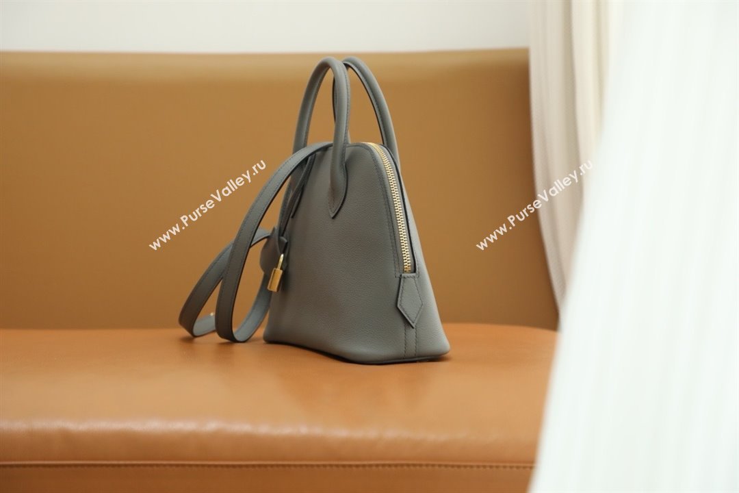 Hermes Bolide 25 Bag in Origianl Evercolor Leather Cloud Grey/Gold 2025(Full Handmade) (XYA-25012113)