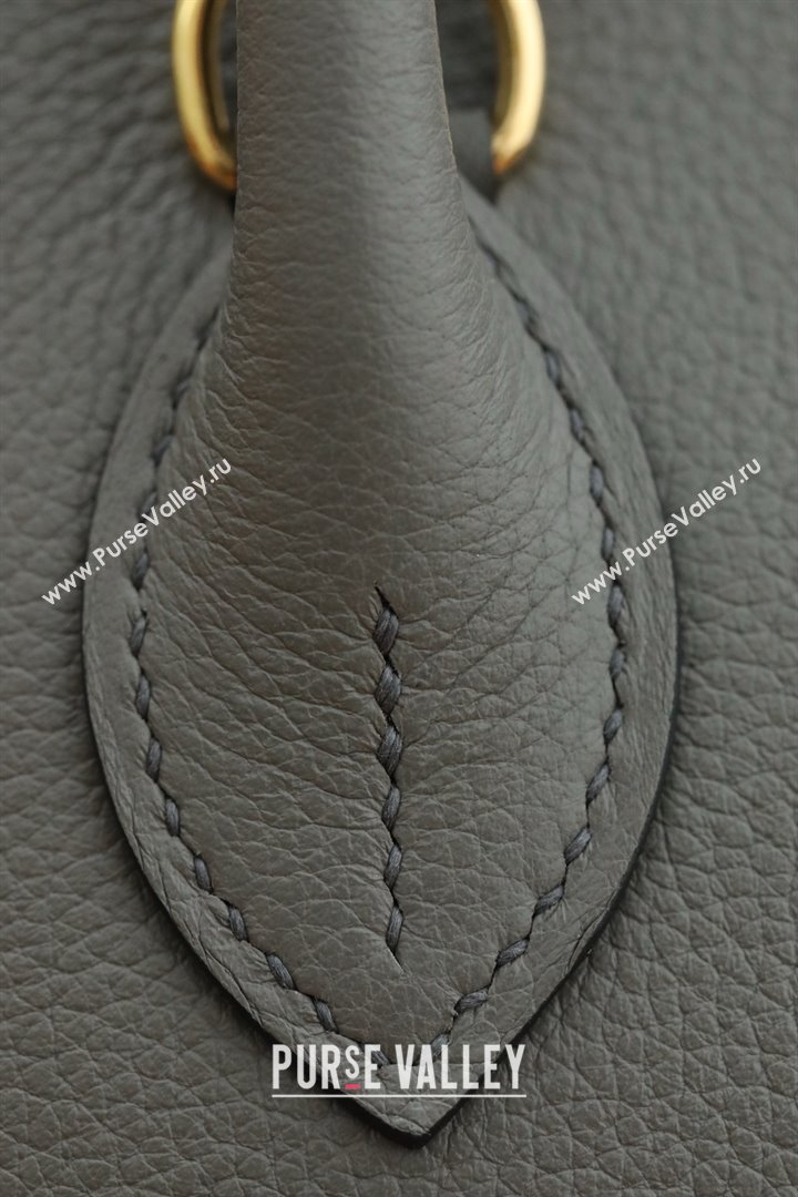 Hermes Bolide 25 Bag in Origianl Evercolor Leather Cloud Grey/Gold 2025(Full Handmade) (XYA-25012113)