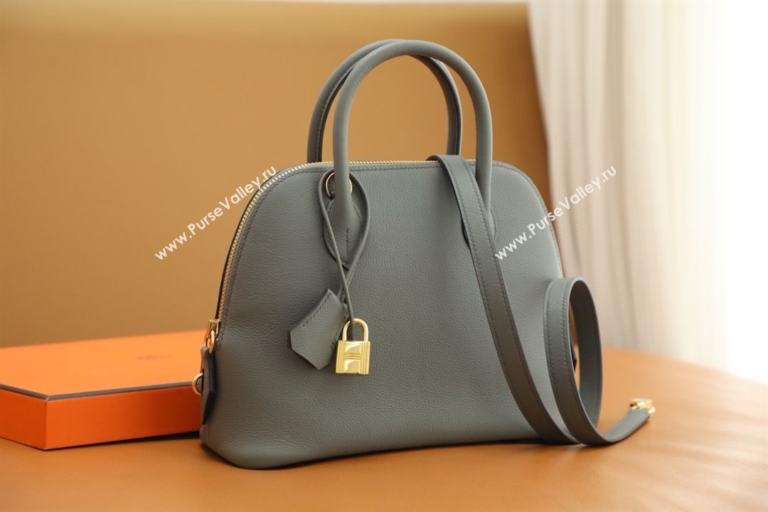 Hermes Bolide 25 Bag in Origianl Evercolor Leather Cloud Grey/Gold 2025(Full Handmade) (XYA-25012113)