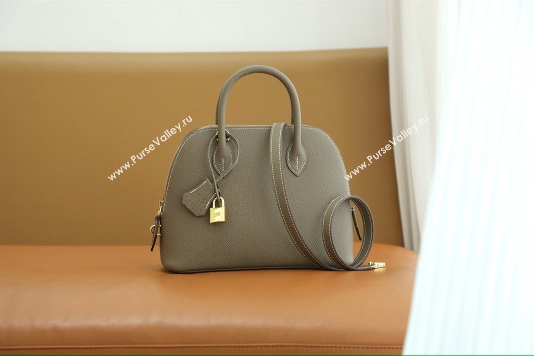 Hermes Bolide 25 Bag in Origianl Epsom Leather Etoupe/Gold 2025(Full Handmade) (XYA-25012114)