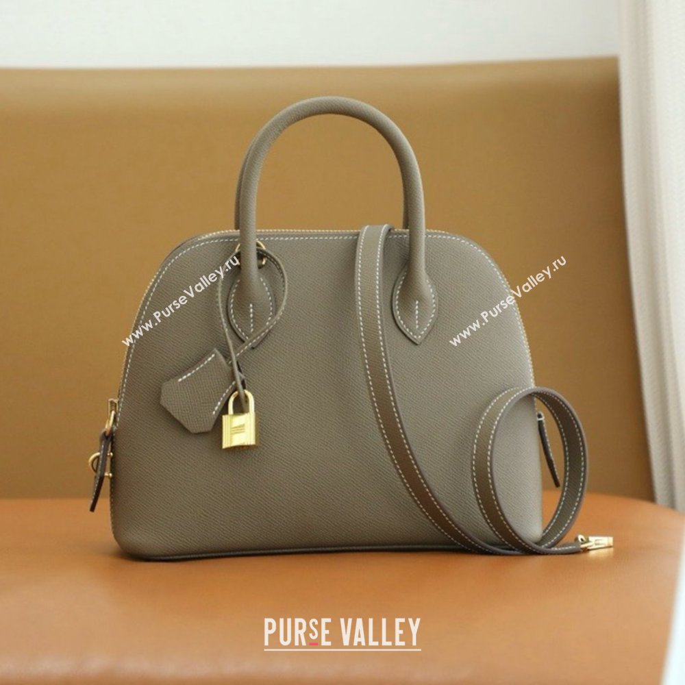 Hermes Bolide 25 Bag in Origianl Epsom Leather Etoupe/Gold 2025(Full Handmade) (XYA-25012114)