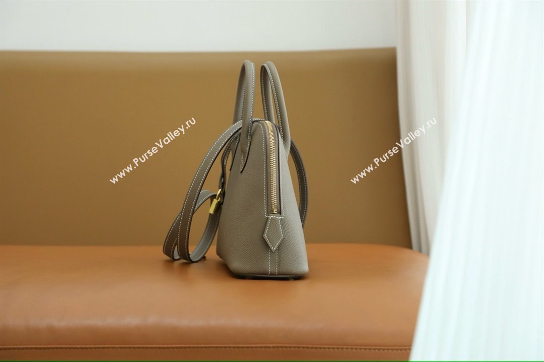 Hermes Bolide 25 Bag in Origianl Epsom Leather Etoupe/Gold 2025(Full Handmade) (XYA-25012114)