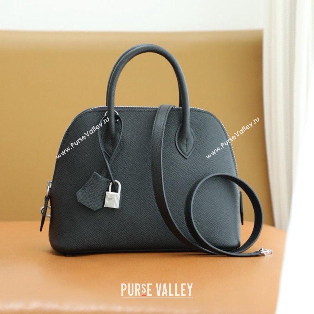 Hermes Bolide 25 Bag in Origianl Epsom Leather Black/Silver 2025(Full Handmade) (AYA-25012117)