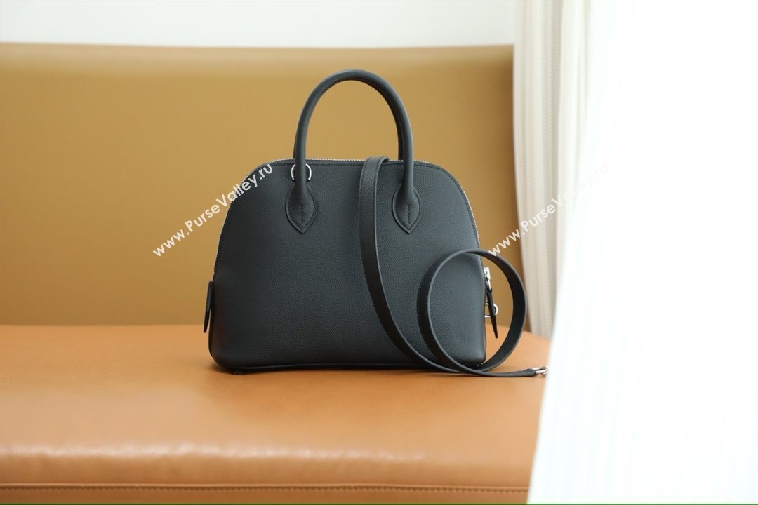 Hermes Bolide 25 Bag in Origianl Epsom Leather Black/Silver 2025(Full Handmade) (AYA-25012117)