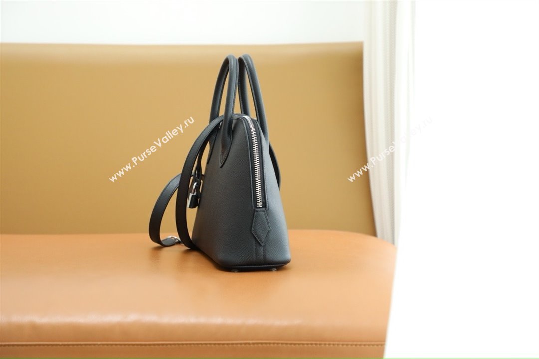 Hermes Bolide 25 Bag in Origianl Epsom Leather Black/Silver 2025(Full Handmade) (AYA-25012117)