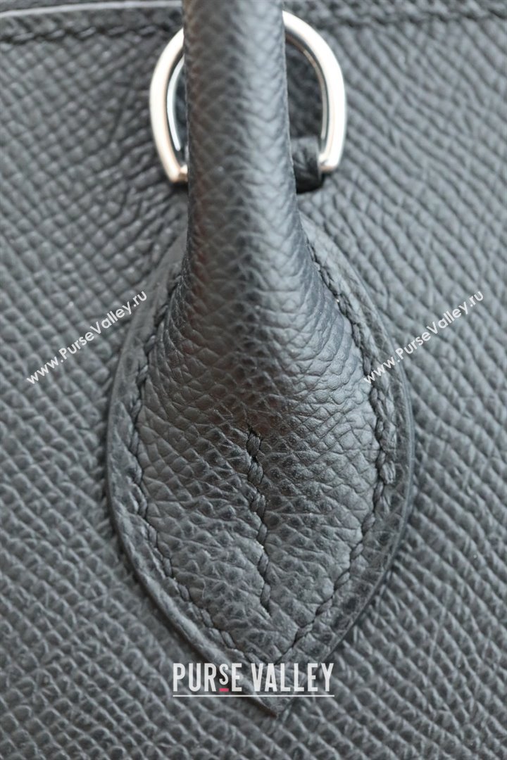 Hermes Bolide 25 Bag in Origianl Epsom Leather Black/Silver 2025(Full Handmade) (AYA-25012117)