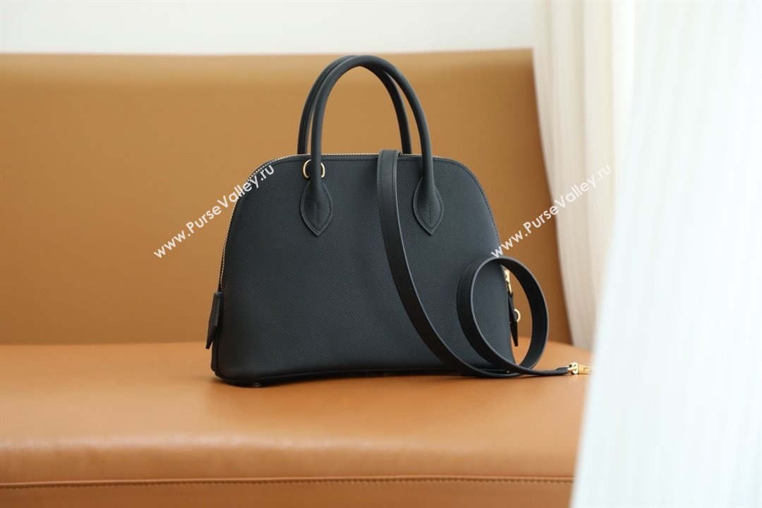 Hermes Bolide 25 Bag in Origianl Epsom Leather Black/Gold 2025(Full Handmade) (AYA-25012118)