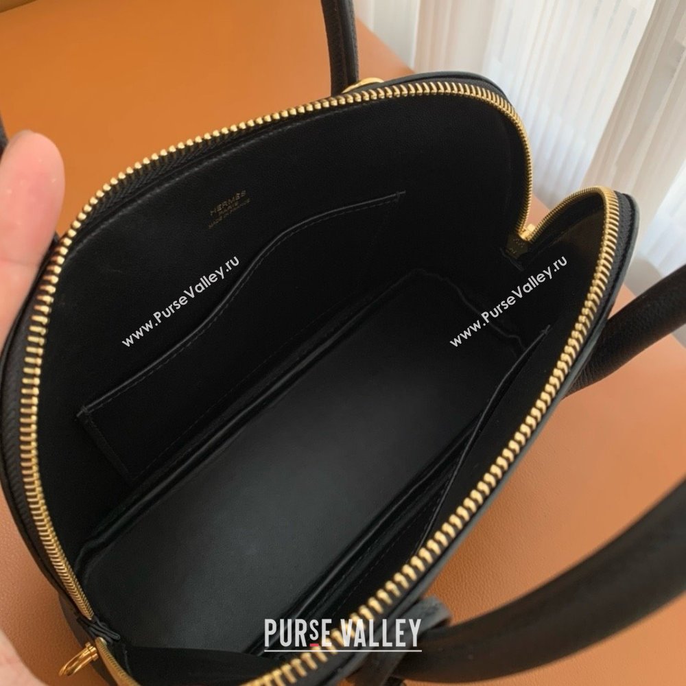 Hermes Bolide 25 Bag in Origianl Epsom Leather Black/Gold 2025(Full Handmade) (AYA-25012118)