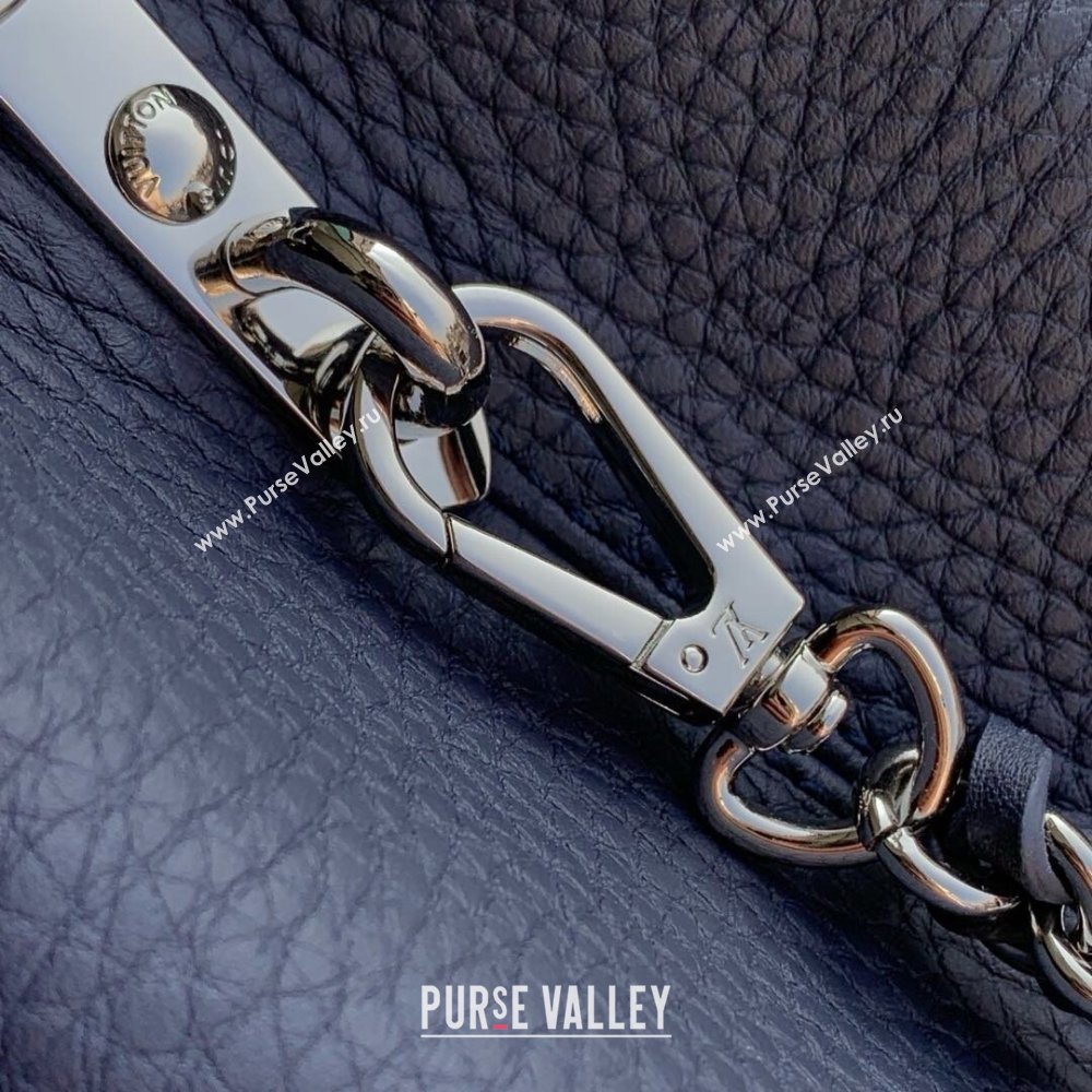 Louis Vuitton Capucines Mini Bag in Black Taurillon Leather with Maxi Studs M12751 Navy Blue 2025 (K-25021426)