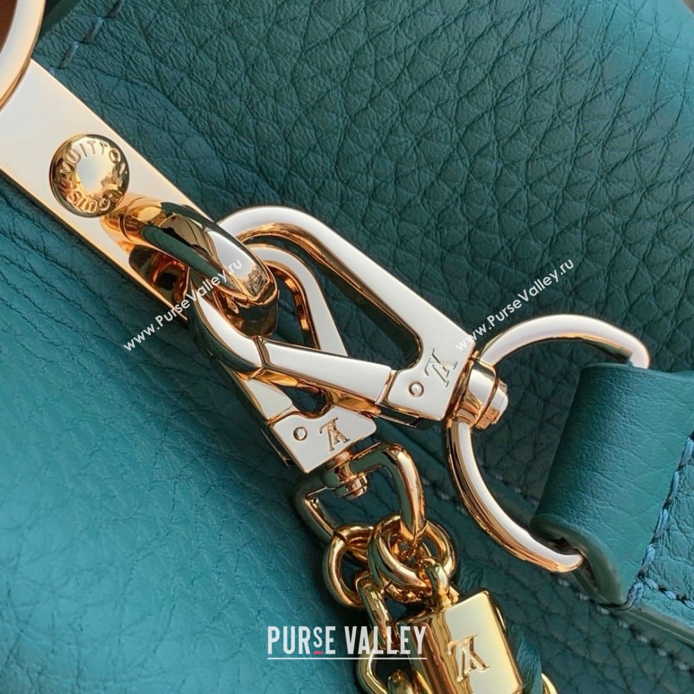 Louis Vuitton Capucines Mini Bag with Mother-of-pearl Hardware in Green Taurillon Leather M11342 2025 (K-25021420)
