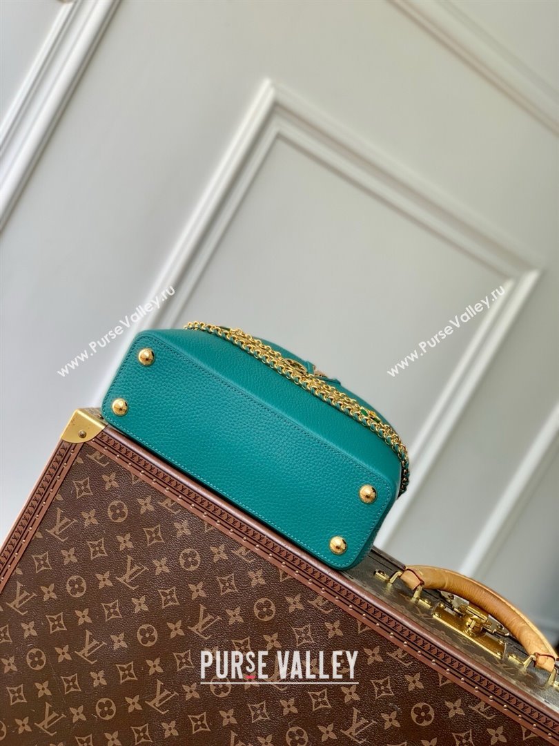 Louis Vuitton Capucines BB Bag with Mother-of-pearl Hardware in Green Taurillon Leather M11342 2025 (K-25021421)