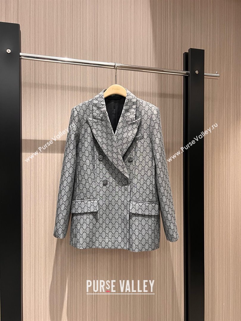 Gucci GG Long Jacket Grey 2025 0215 (QI-250215031)