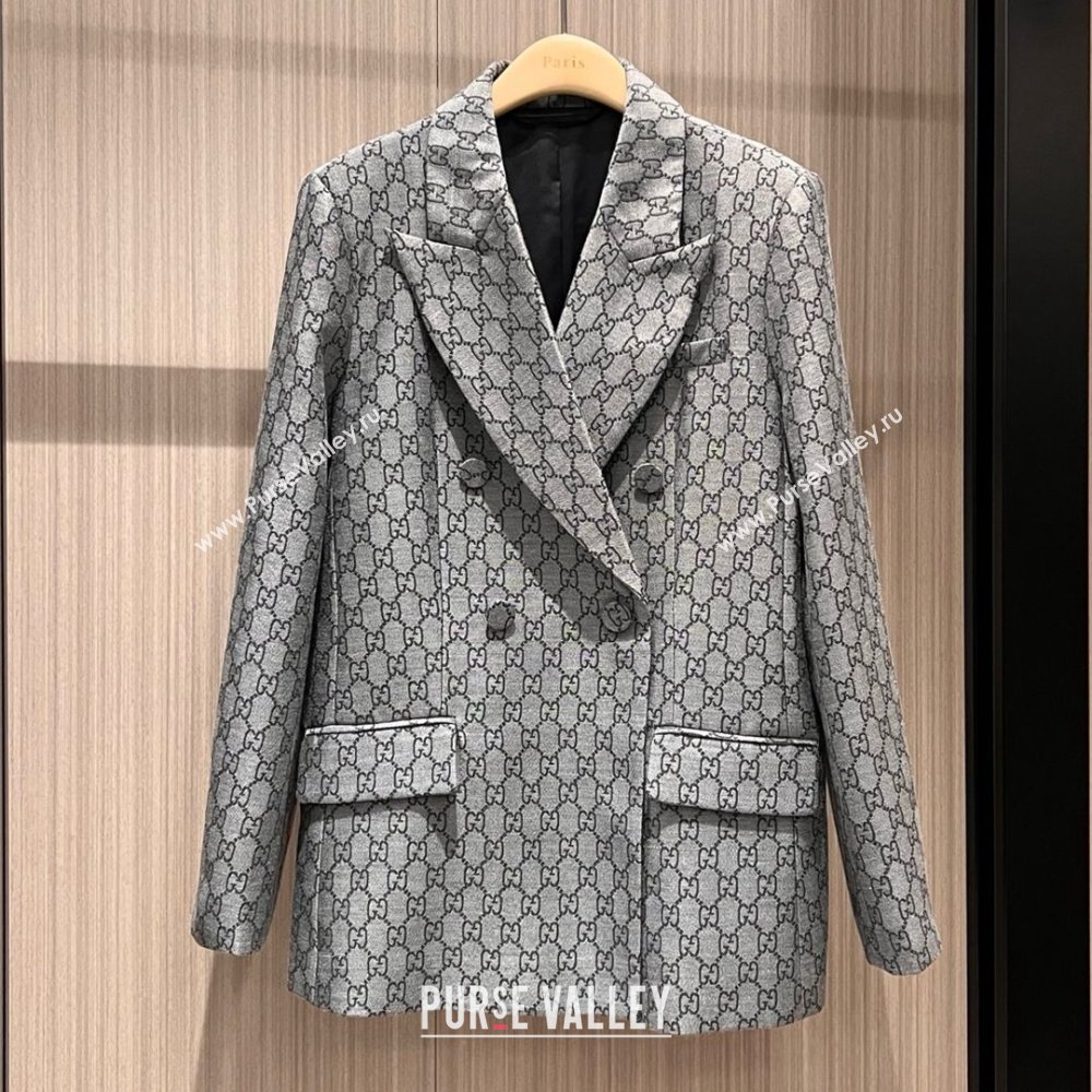 Gucci GG Long Jacket Grey 2025 0215 (QI-250215031)