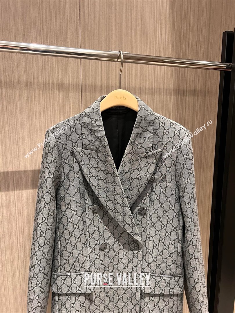Gucci GG Long Jacket Grey 2025 0215 (QI-250215031)