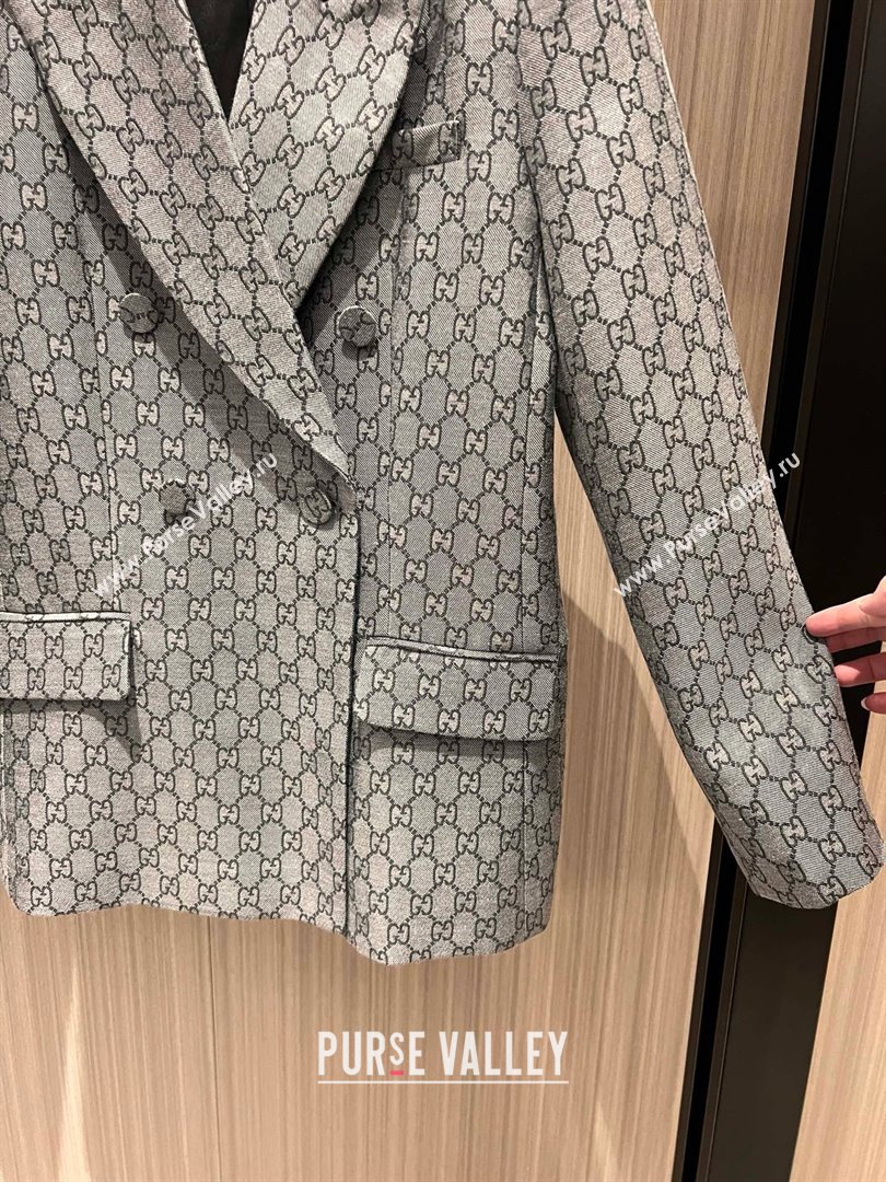 Gucci GG Long Jacket Grey 2025 0215 (QI-250215031)