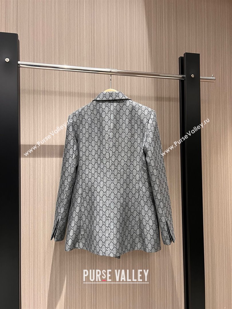 Gucci GG Long Jacket Grey 2025 0215 (QI-250215031)