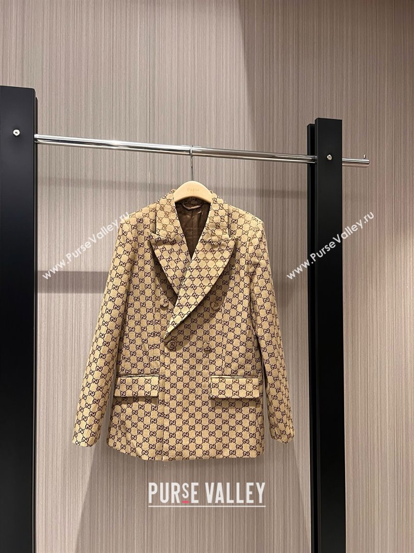 Gucci GG Long Jacket Beige 2025 0215 (QI-250215032)