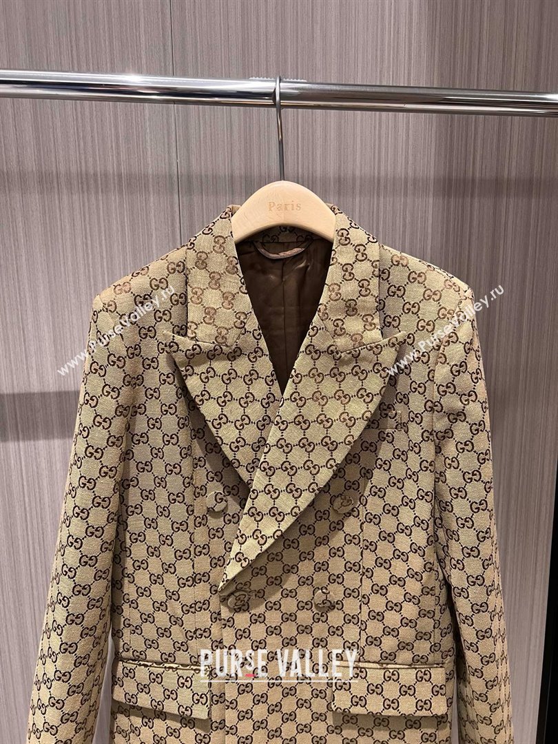 Gucci GG Long Jacket Beige 2025 0215 (QI-250215032)