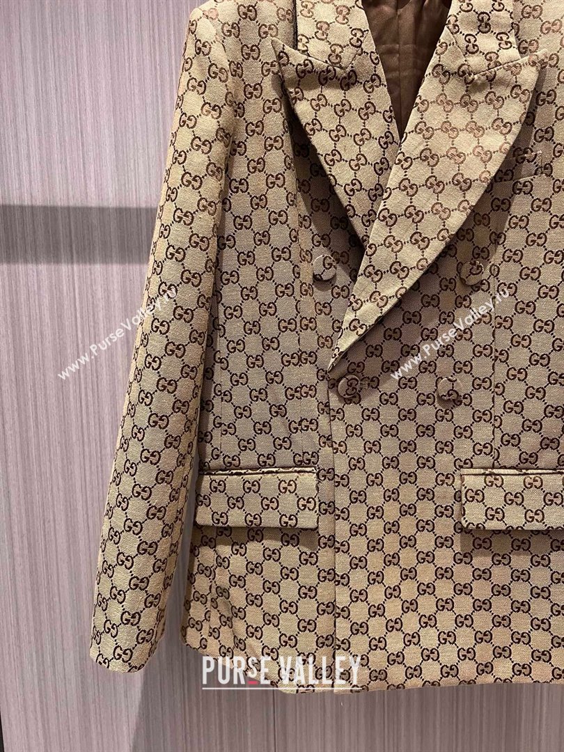 Gucci GG Long Jacket Beige 2025 0215 (QI-250215032)