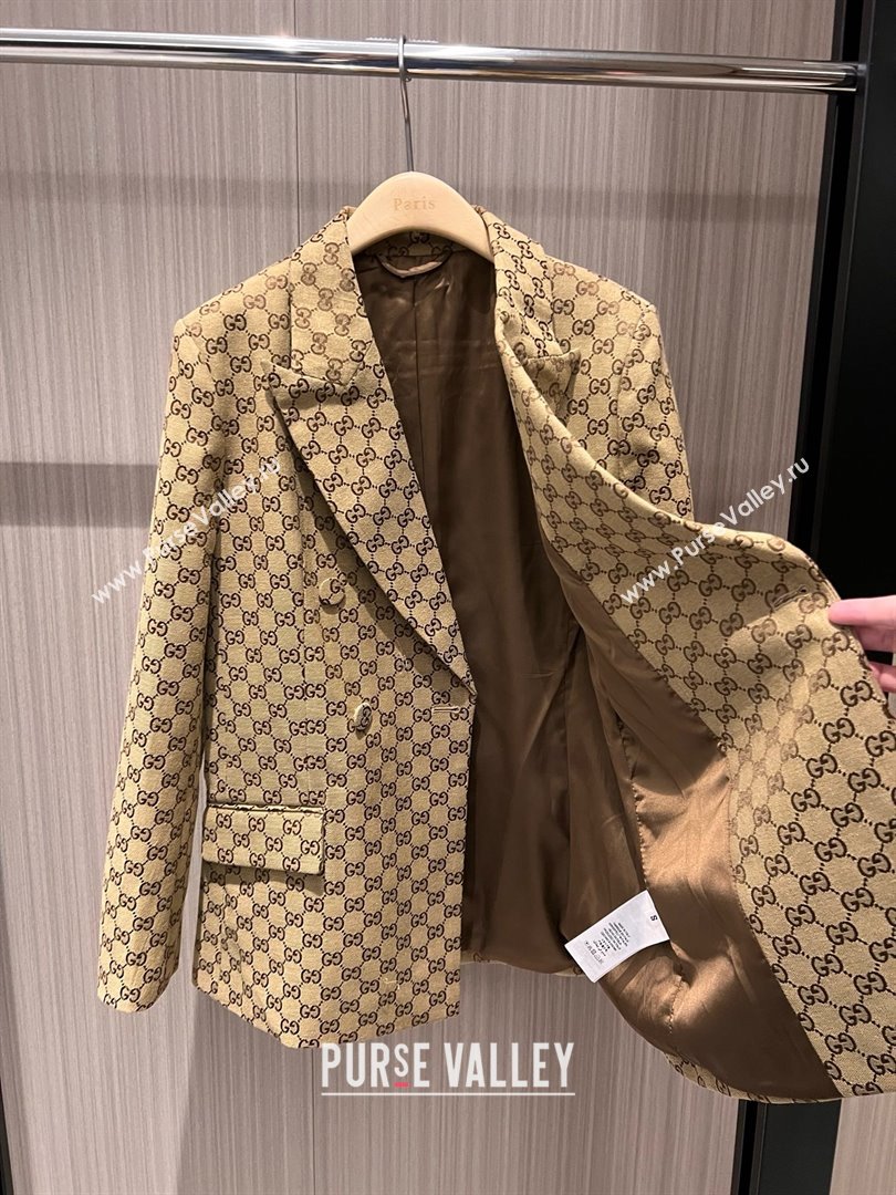 Gucci GG Long Jacket Beige 2025 0215 (QI-250215032)