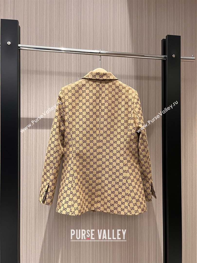 Gucci GG Long Jacket Beige 2025 0215 (QI-250215032)