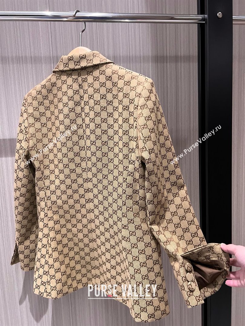Gucci GG Long Jacket Beige 2025 0215 (QI-250215032)