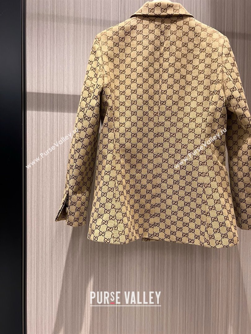 Gucci GG Long Jacket Beige 2025 0215 (QI-250215032)