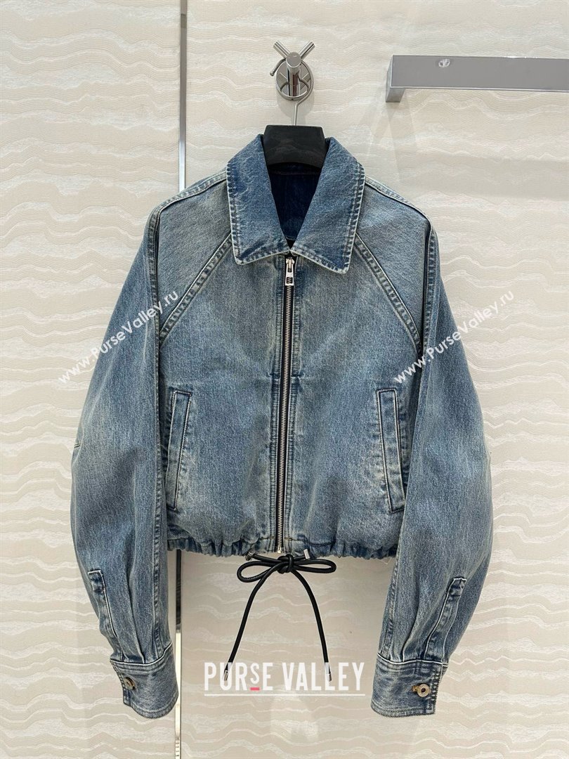 Loewe Washed Denim Oversized Jacket Blue 2025 0215 (QI-250215040)